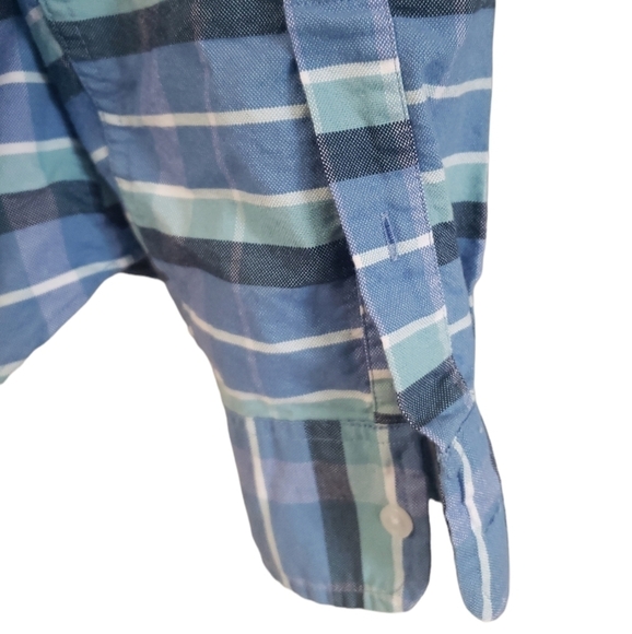 𝅺J.Crew Slim Plaid  Regular Preppy Heritage Business Flex oxford Shirt - Men's - Picture 5 of 8